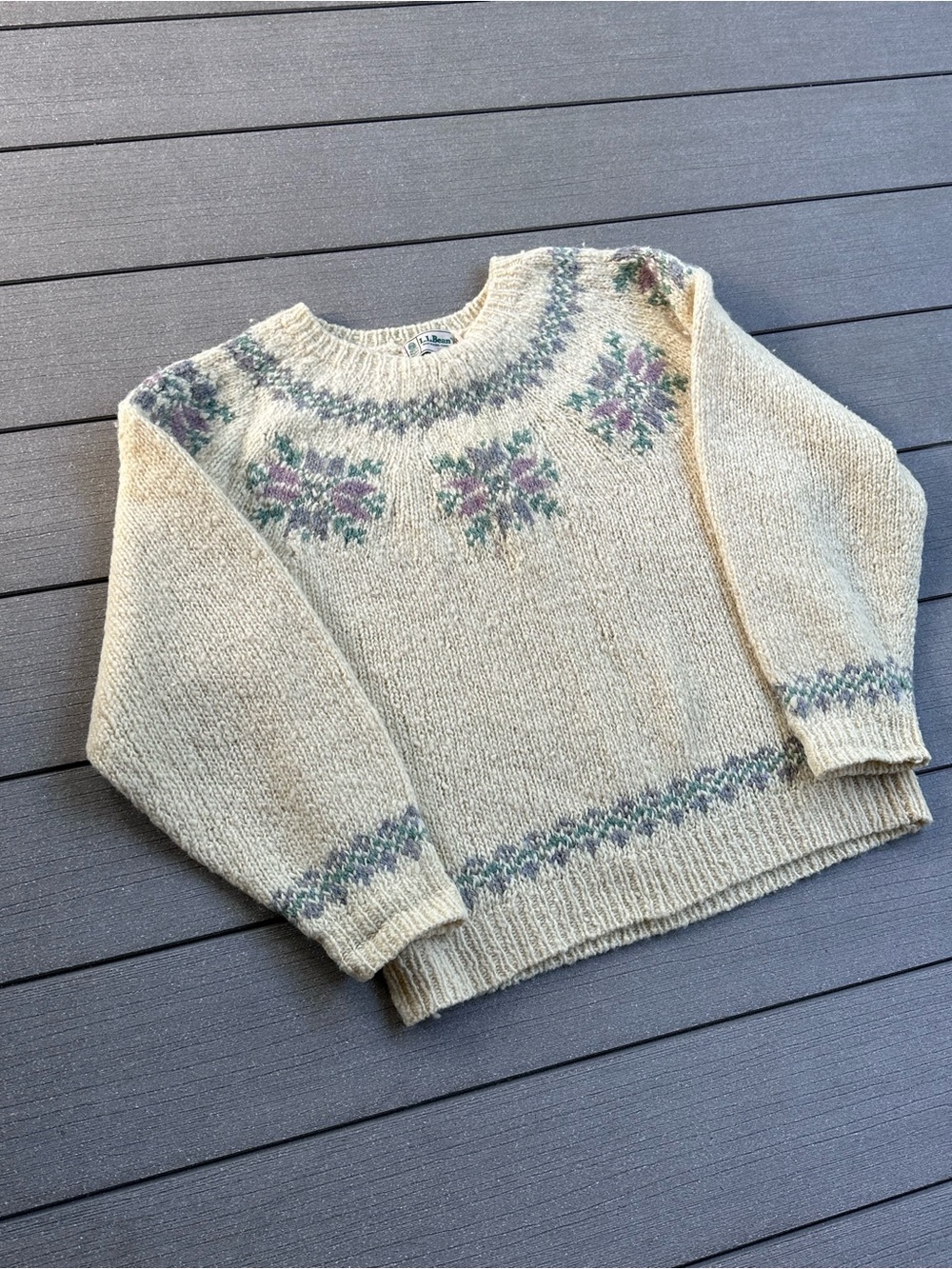 Vintage LL Bean Wool Nordic style Sweater